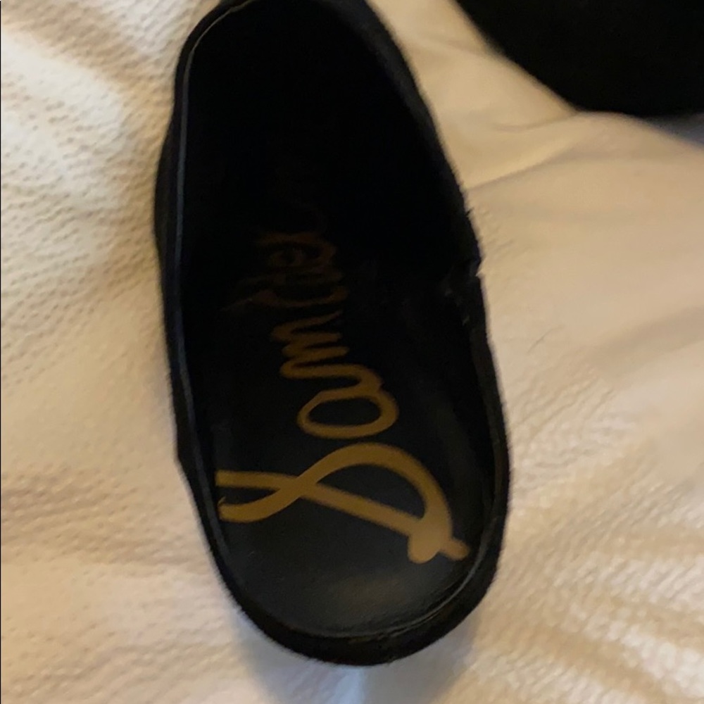 Suede Sam Edelman black mules